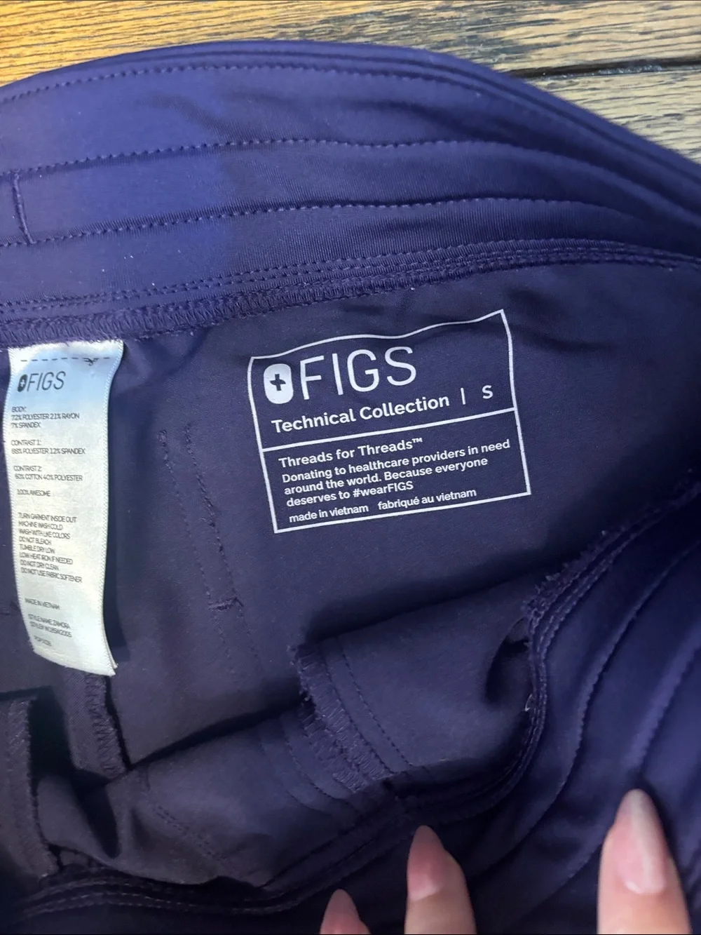 NEW Figs Purple Scrub Jogger Pants with White Drawstring
